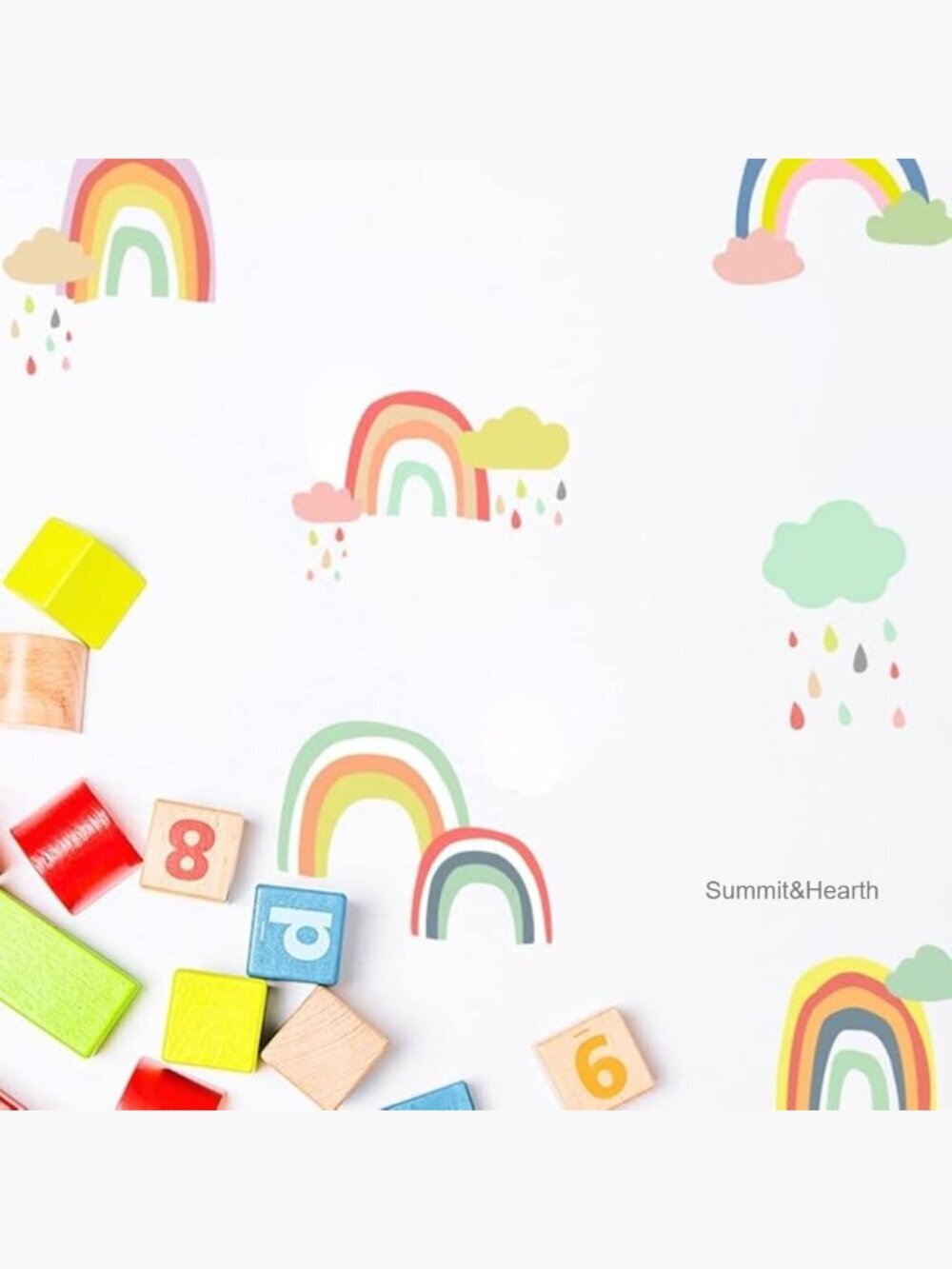 Removable PVC Wall Decals Stickers, 6 Sheets, Waterproof Nursery Decor